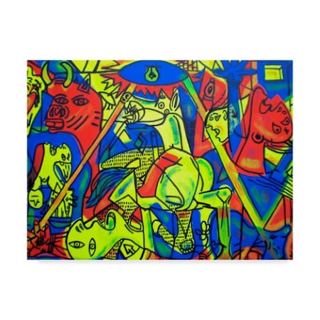 Abstract Graffiti 'Guernica' Canvas Art,18x24